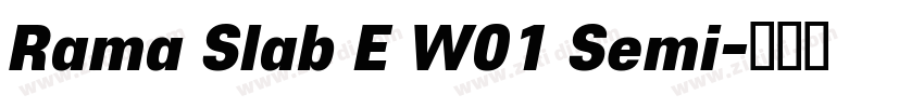 Rama Slab E W01 Semi字体转换